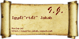 Igyártó Jakab névjegykártya